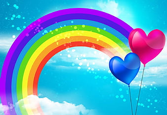 Palabras Clave De Fondo De Pantalla Globos En Arco Iris Peakpx