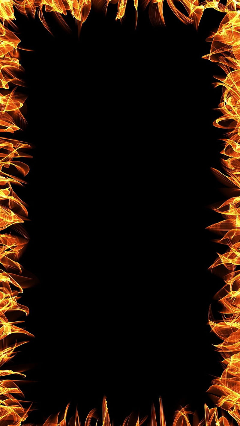 Fire, abstract, black, burn, burning, edge, edges, flame, HD phone ...