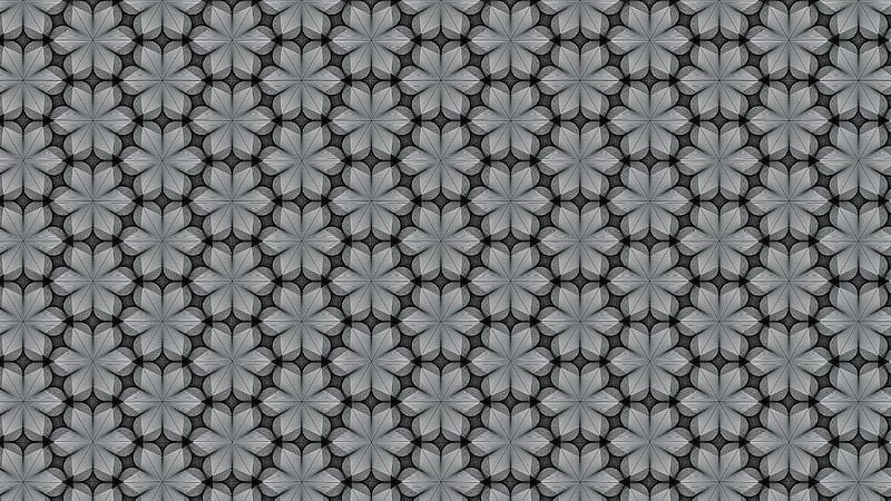 pattern, symmetry, bw, HD wallpaper