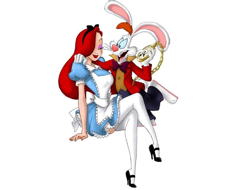 Roger And Jessica Rabbit 's Alice In Wonderland, Alice, Roger Rabbit, White Rabbit, Jessica Rabbit, HD wallpaper