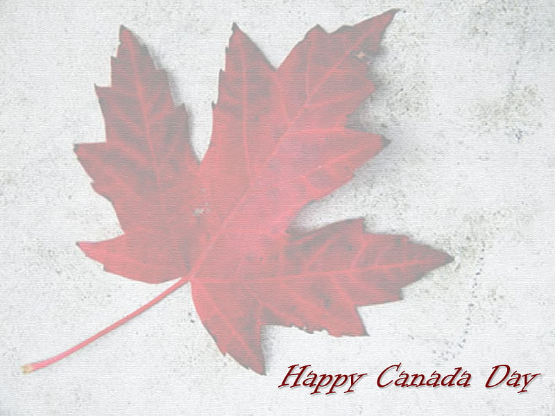 Happy Canada Day, red, maple leaf, holiday, canada, HD wallpaper