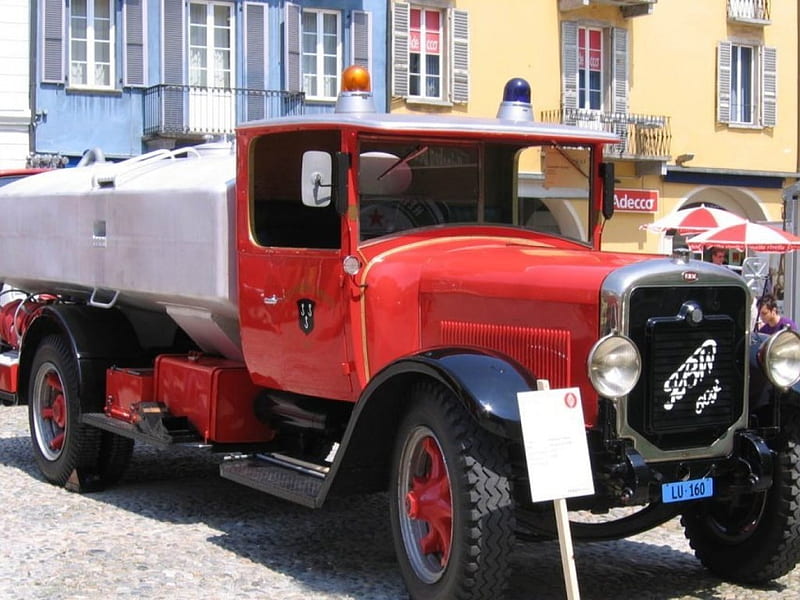 Oldtimer Firetruck, oldtimer, fire truck, ford, HD wallpaper