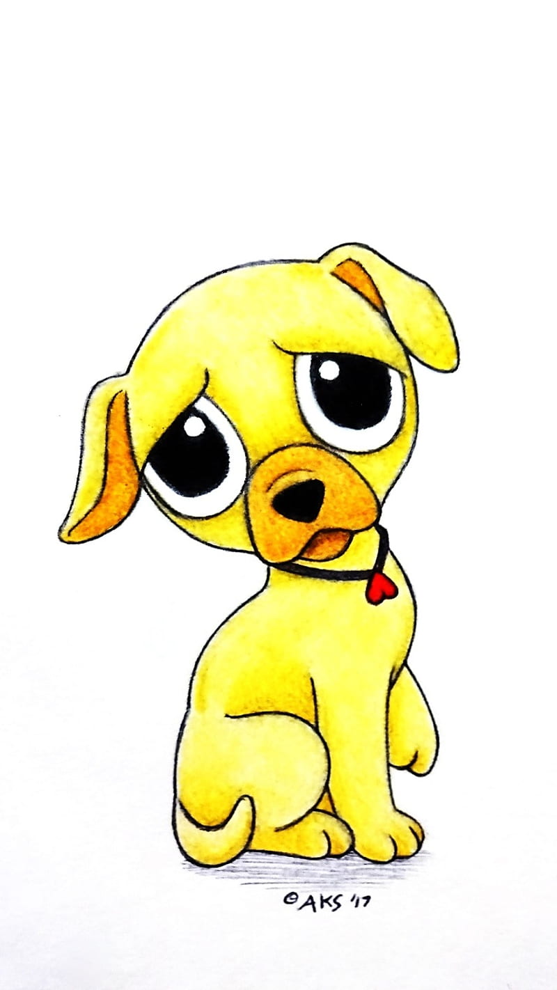Perro triste-arte, arte, ojos grandes, dibujos animados, lindas, perros,  perrito, Fondo de pantalla de teléfono HD | Peakpx