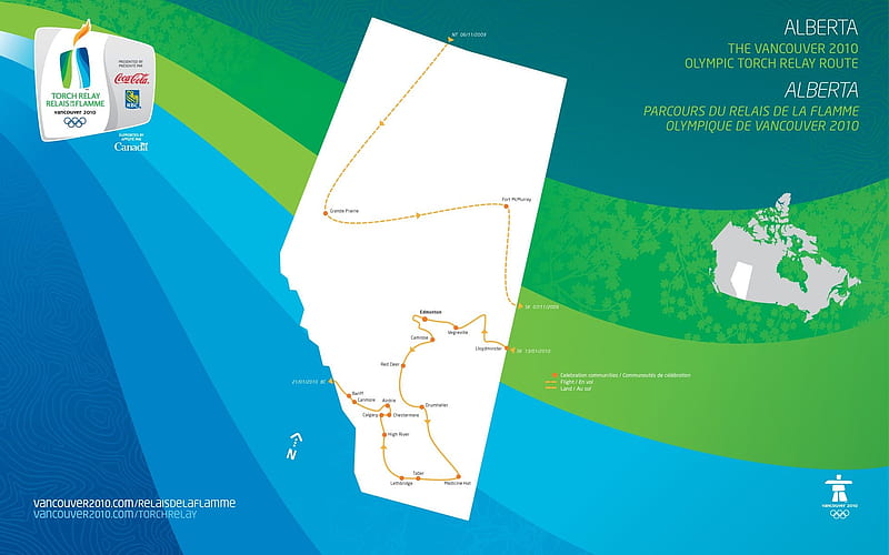 Alberta-Olympic Torch Relay Route, HD wallpaper
