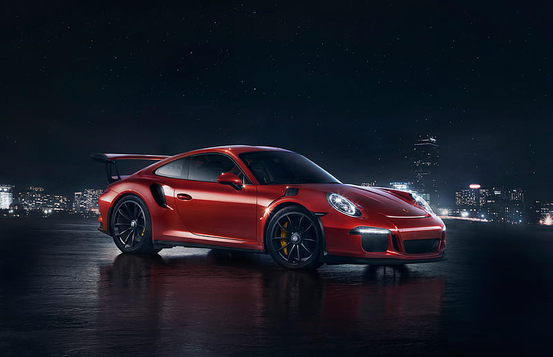 Porsche RS GT3 Night City, porsche-911, porsche, carros, 2018-cars, behance, HD wallpaper