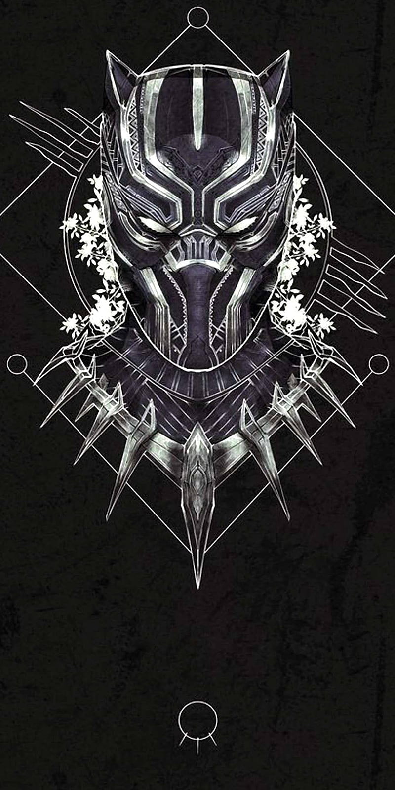 Black Panther blk , black-and-white, blank panther, king, movie, royalty, HD phone wallpaper