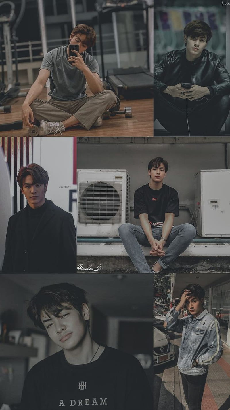 Joong archen, 2moons2, aesthetic, black, chen rcj, cute, dark, j9, multiple, thai, HD phone wallpaper