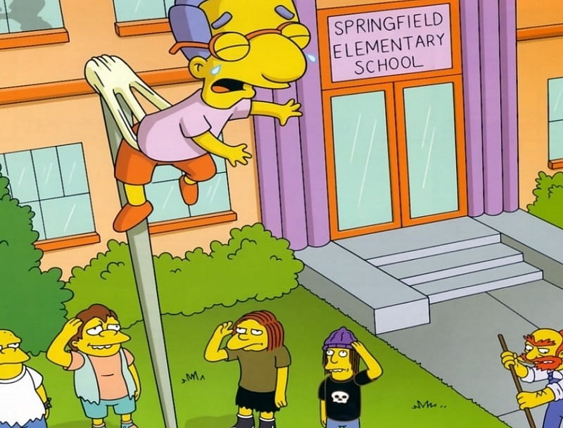 the simpsons, school, simpsons, nelson, willie, HD wallpaper