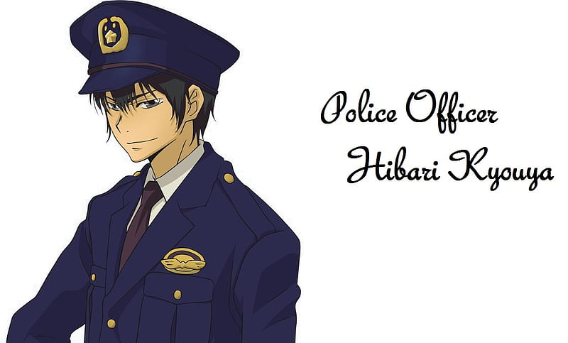 Police Officer Hibari Kyouya, hibari kyouya, anime police officer, vongola, katekyo hitman reborn, HD wallpaper