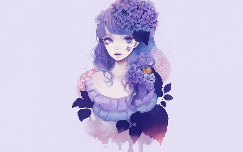 Purple Flowers Anime