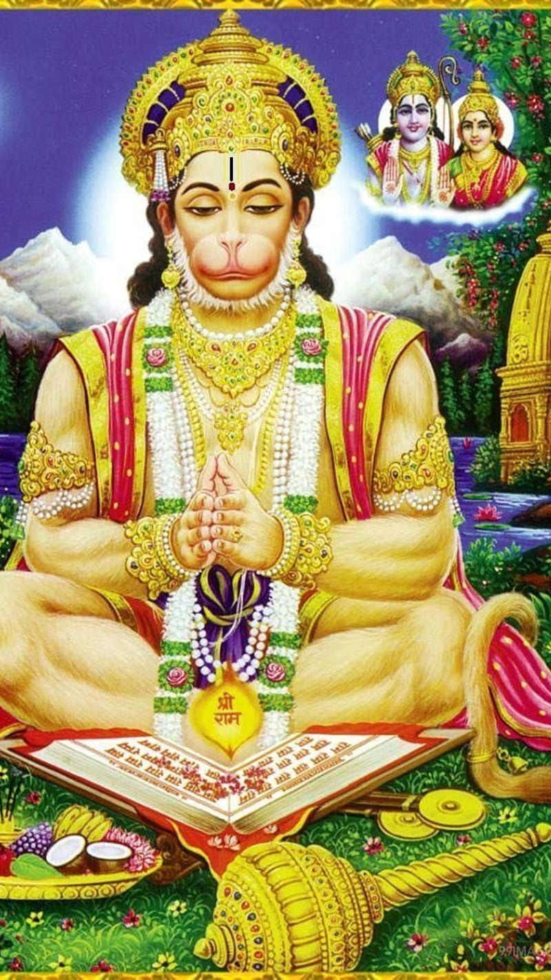 Bhakt Hanuman , bhakt hanuman, god, ram, HD phone wallpaper