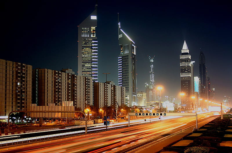 Dubai, modern, sky scrapers, HD wallpaper