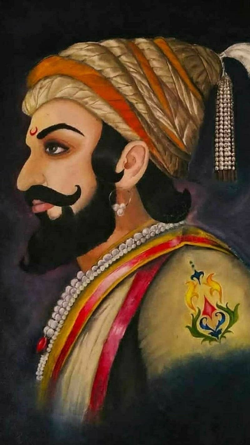Iyatta Chauthi Shivaji Maharaj, painting, shivaji, lord, HD phone wallpaper
