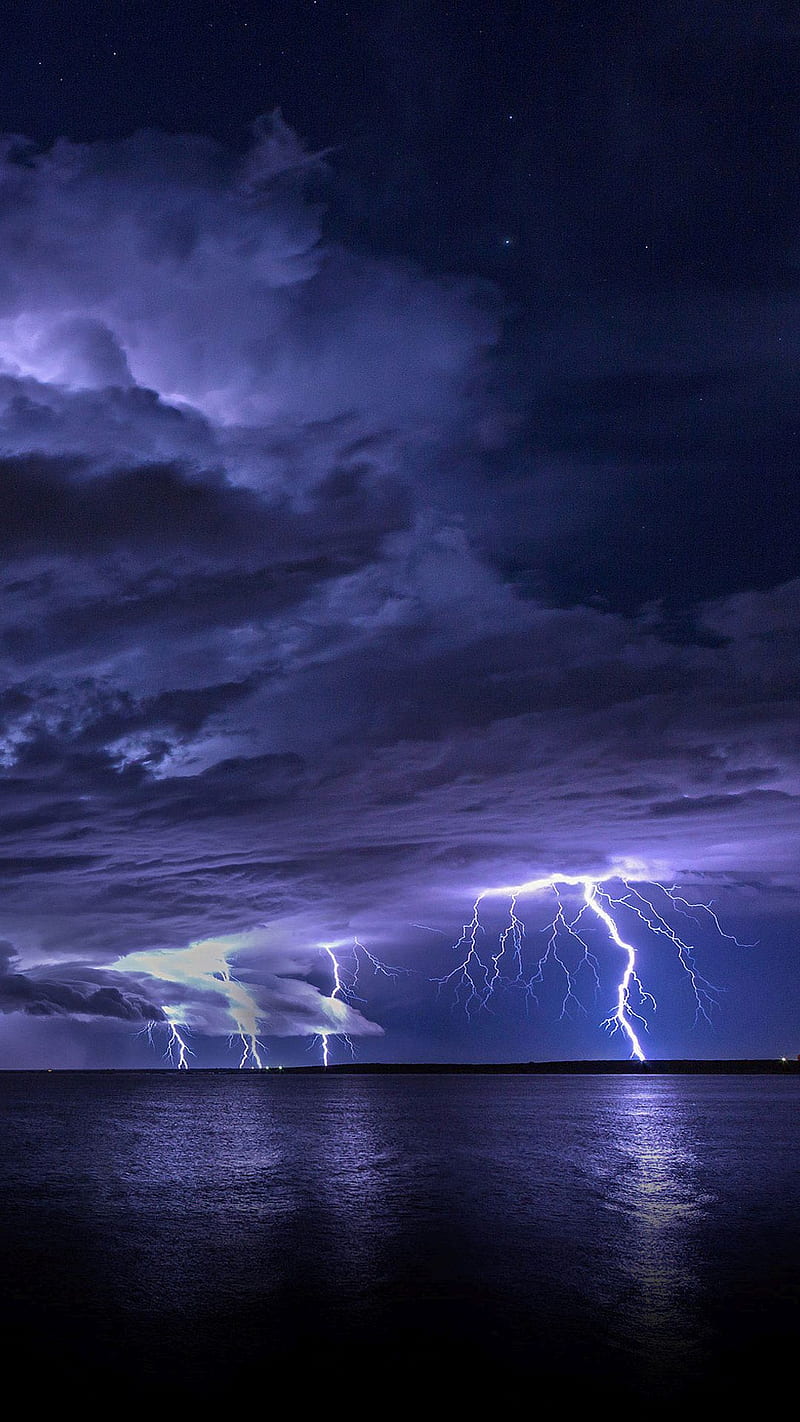 Lightning in a Bottl, blue, cloud, gorgeous, ocean, water, white, HD phone wallpaper