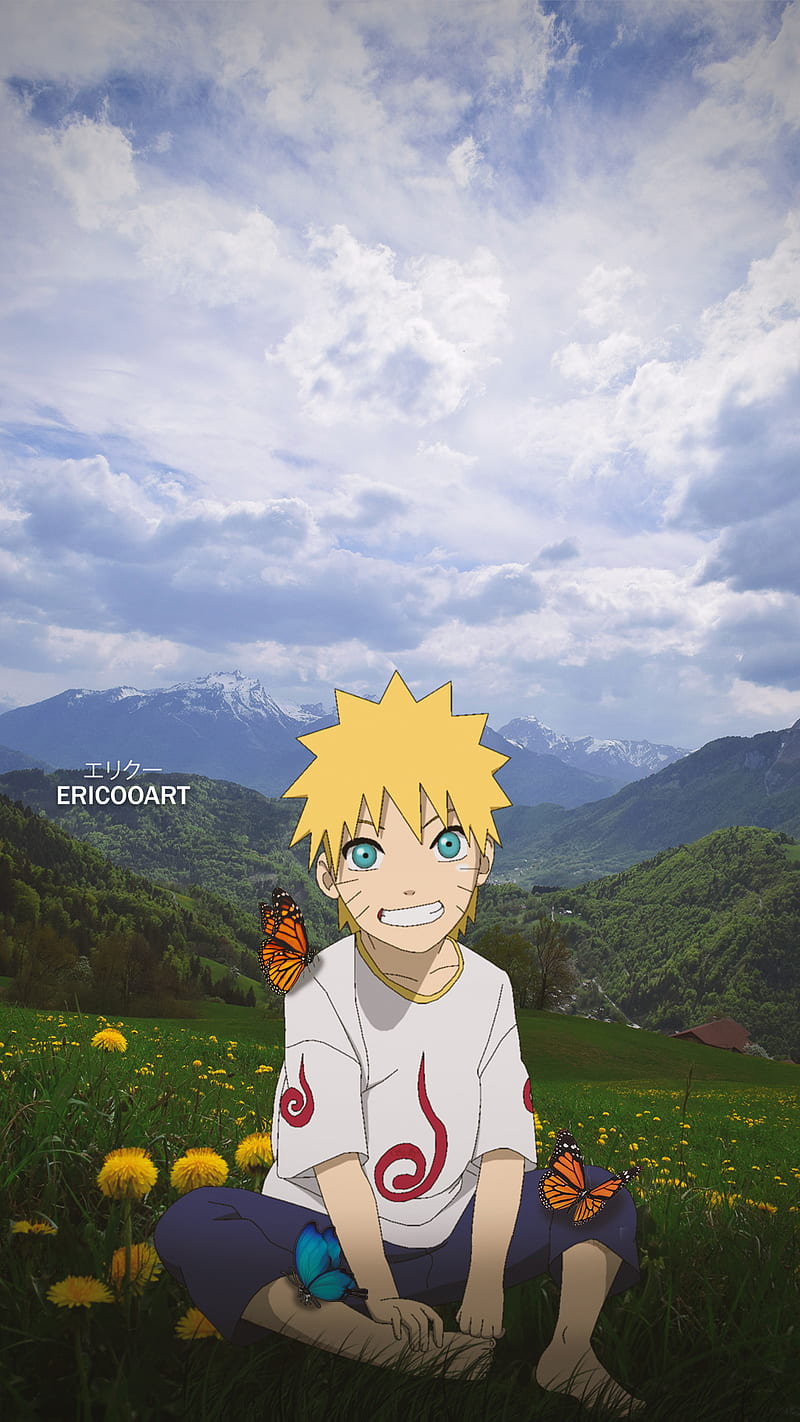 Naruto kid, anime, blue sky, hokage, kids, little, naruto