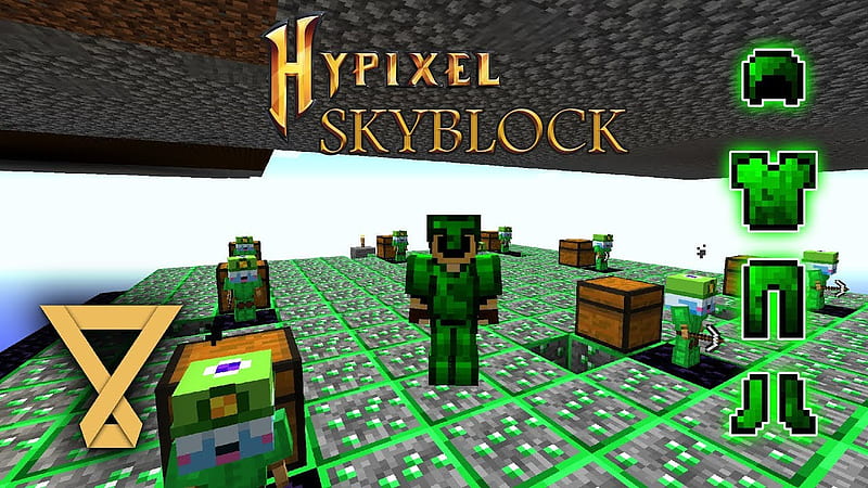 Emerald Rüstung vollendet! - Minecraft Hypixel Skyblock [Let's Play] [Deutsch], HD wallpaper