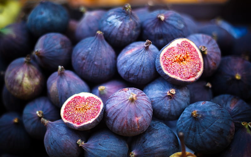 figs, berries, fruits, HD wallpaper