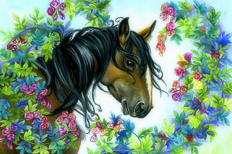 ✫My Sweetie Pie✫, softness beauty, attractions in dreams, bonito, digital art, sweet, paintings, lovely flowers, drawings, animals, valentines, colors, love four seasons, running wild, creative pre-made, horses, cool, sweetie, plants, weird things people wear, HD wallpaper