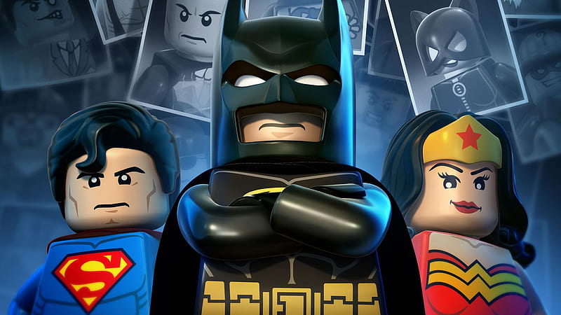Wonder Woman Batman Superman Lego, lego, cartoons, batman, superman, wonder-woman, HD wallpaper