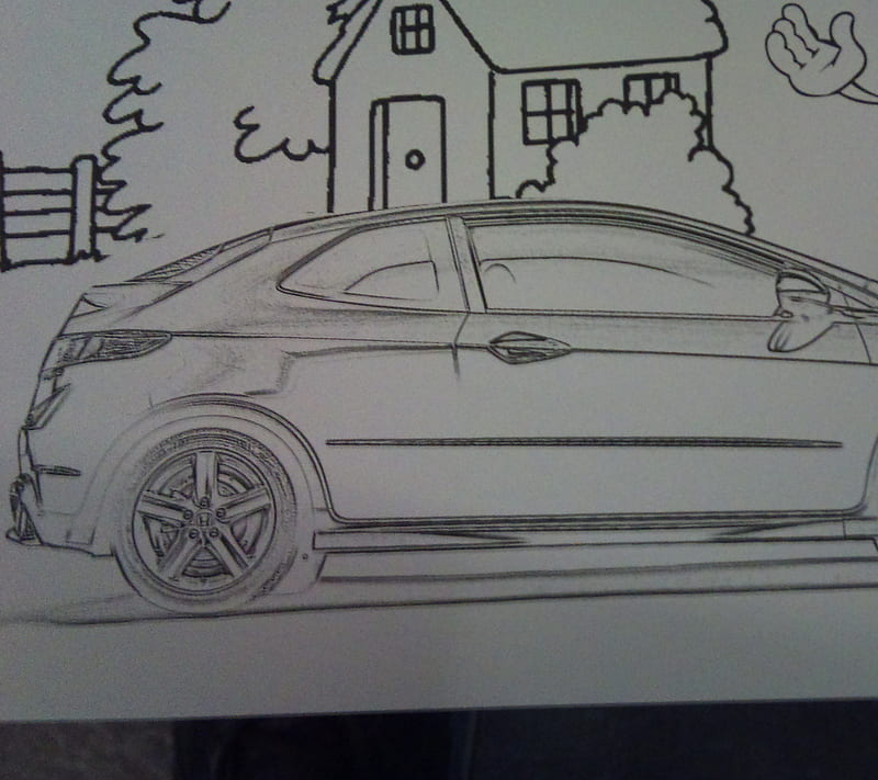 Honda Civic Type R coloring page  Free Printable Coloring Pages