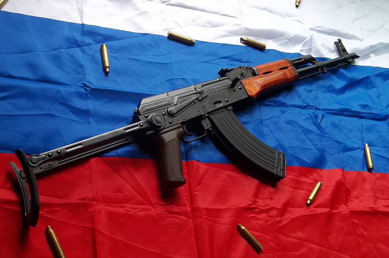 Russian Proud, proud, bullets, gun, heritage, Russia, AK47, weapon, flag, HD wallpaper