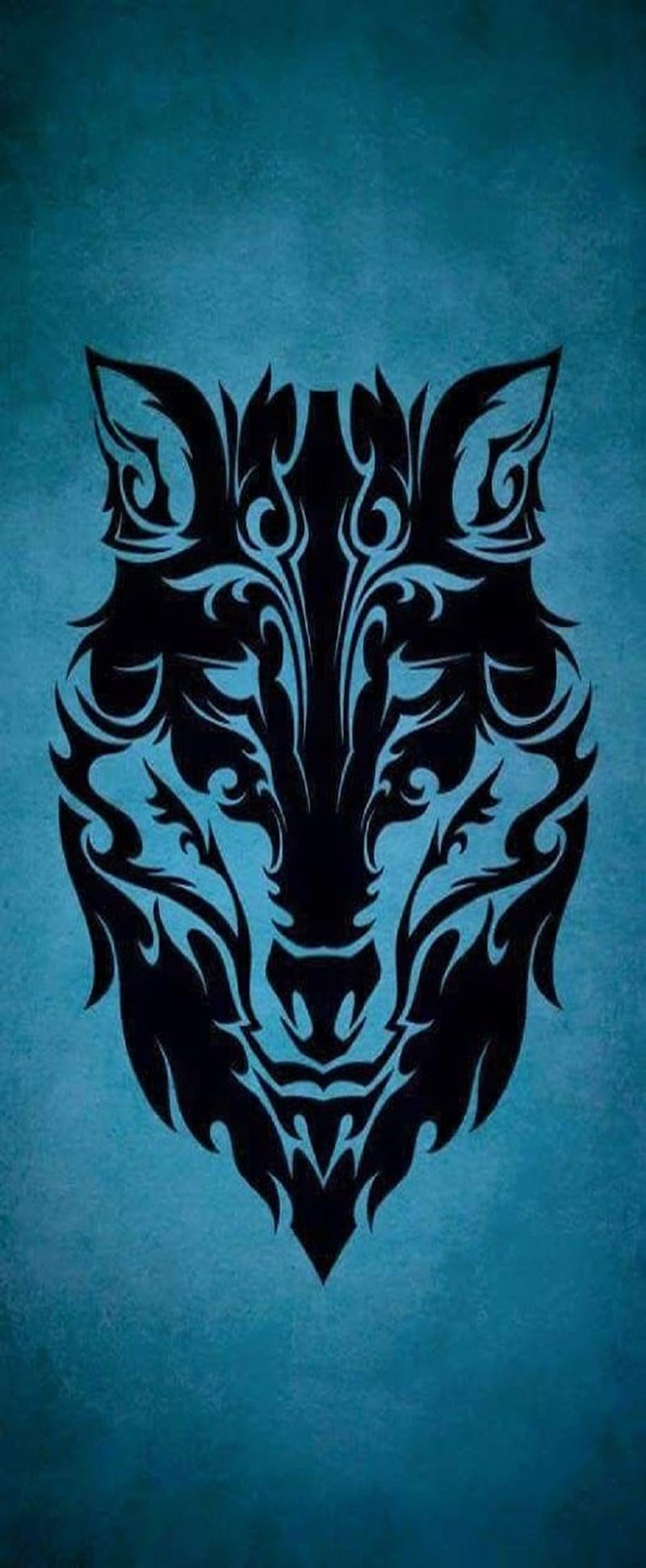 tribal wolf, desenho, HD phone wallpaper