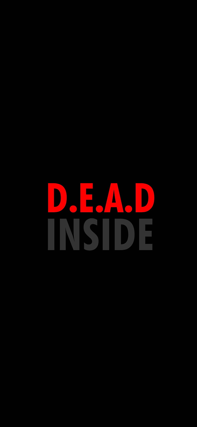 DEAD INSIDE, black, dead, inside, mood, original, phone, red, word, words, HD phone wallpaper