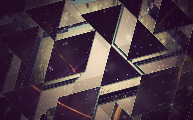 Triangles Abstract Background, triangle, abstract, HD wallpaper