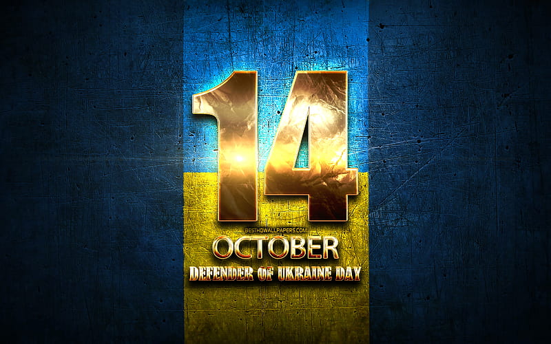 Defender of Ukraine Day, October 14, golden signs, ukrainian national holidays, Ukraine Public Holidays, Ukraine, Europe, HD wallpaper