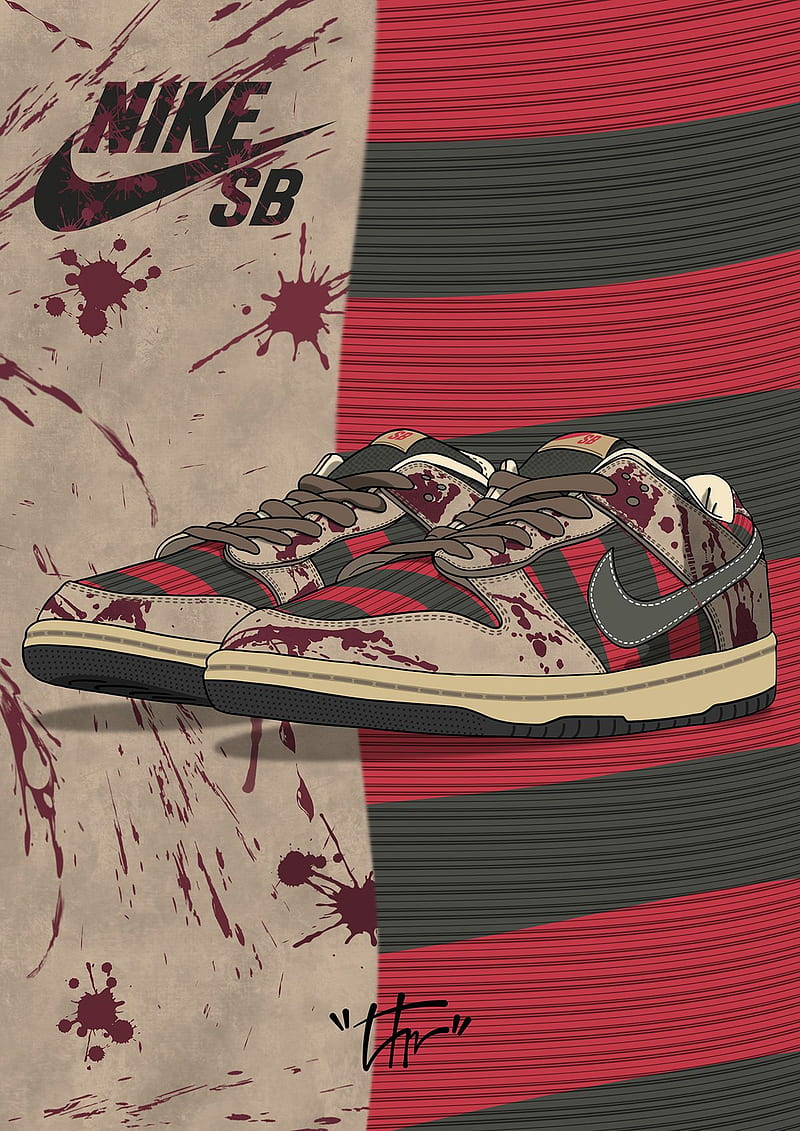 Nike Dunk SB Low Freddy Krueger. Nike , Cool nike , Jordan logo, HD phone wallpaper