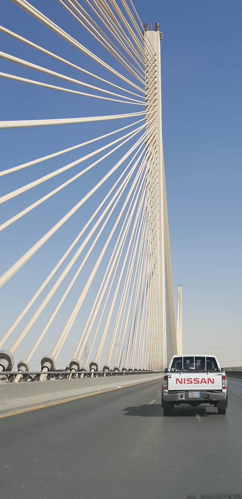 Nissan, bridge, pickup, riyadh, rope, HD phone wallpaper