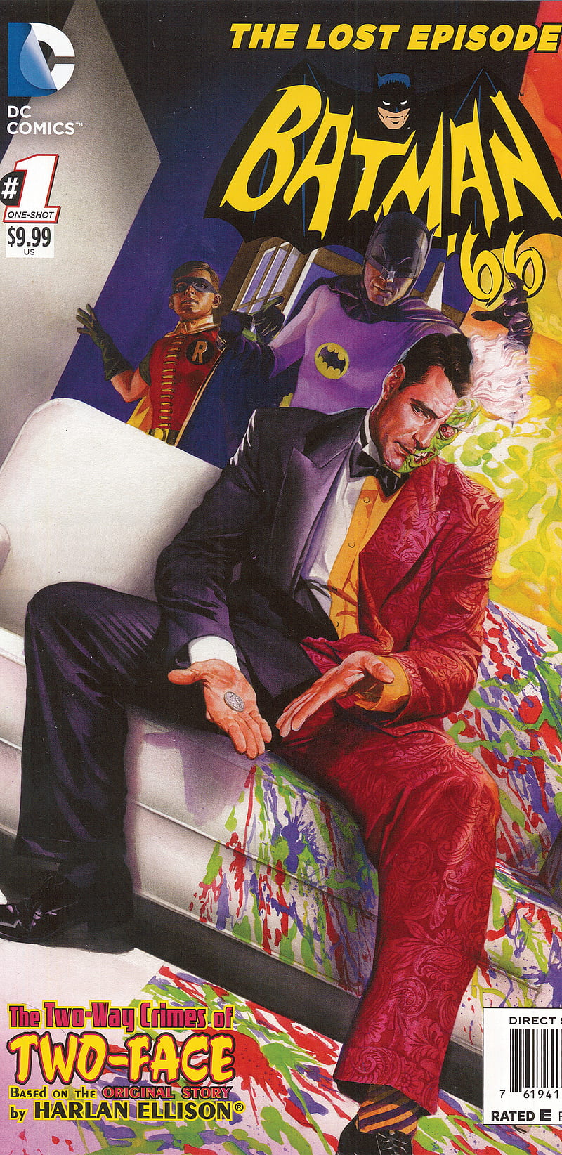 Batman 66, adam west, two-face, dc comics, robin, 1966, HD phone wallpaper