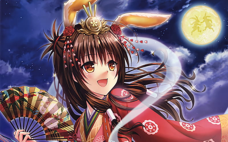 Mikan Yuuki Momo Velia Deviluke, girl in kimono, To LOVE-Ru, artwork, Yuki Mikan, manga, princess, HD wallpaper