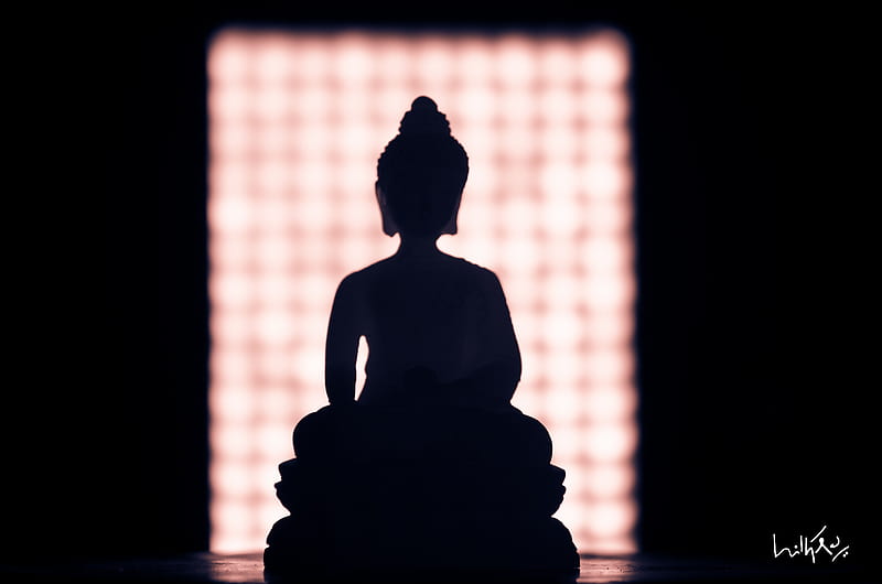 Buddha , black, budha, colors, cool, dark, designs, ihithro, light, peace, square, HD wallpaper