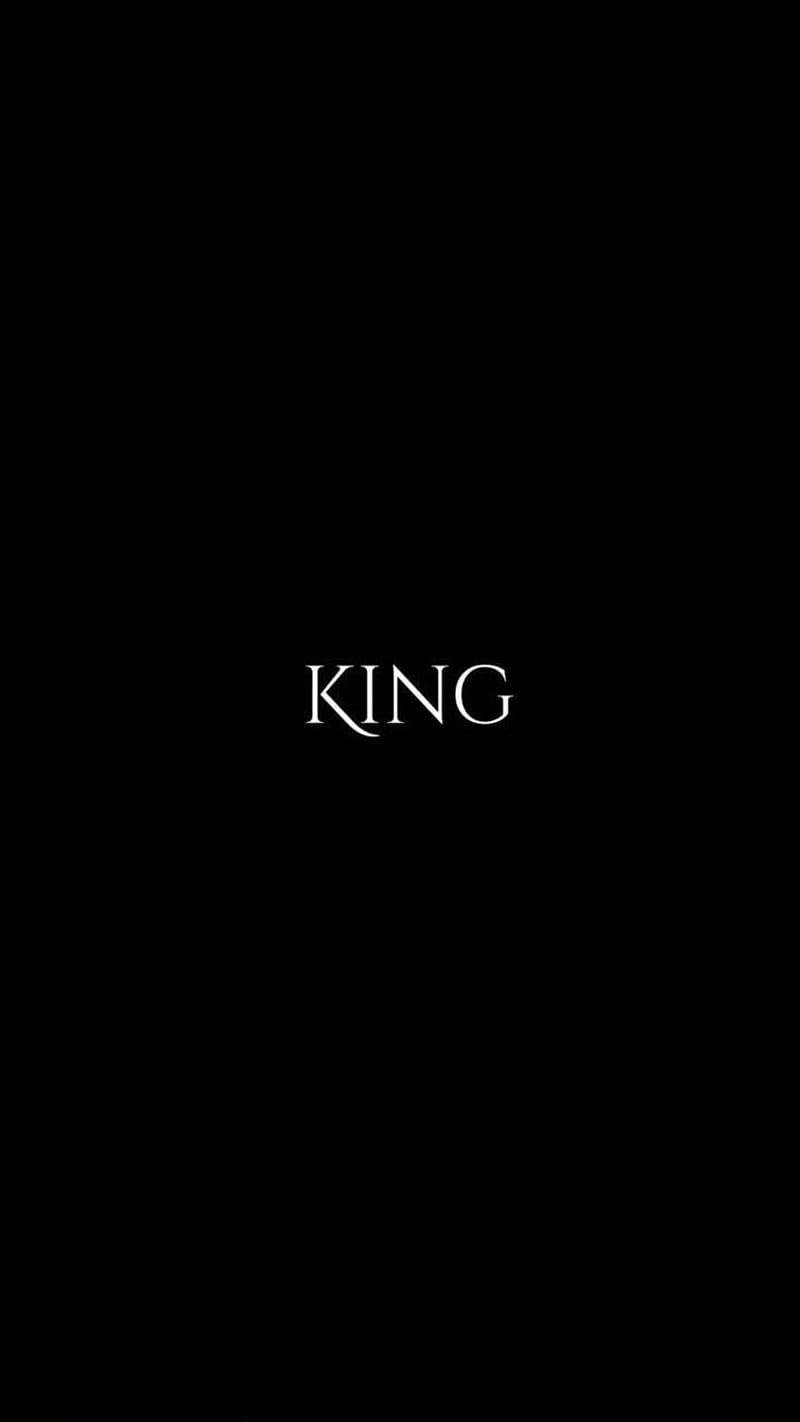 King, black, desenho, logo, minimalism, word, HD phone wallpaper | Peakpx