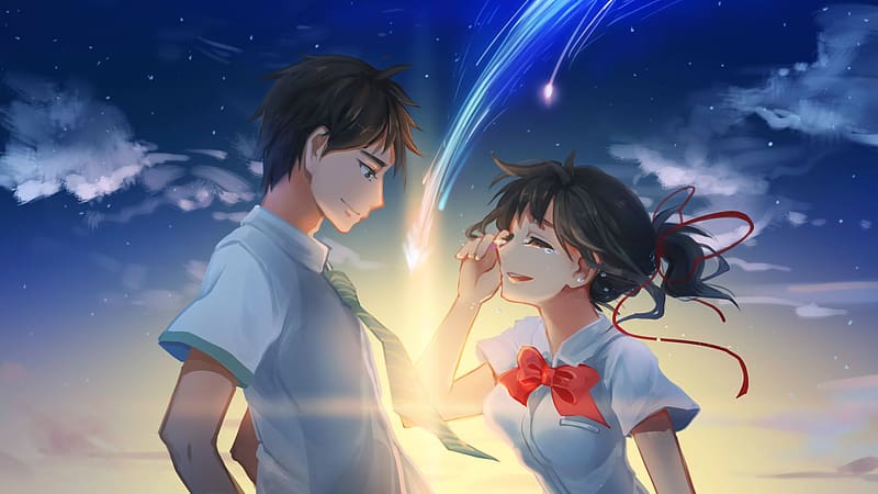 Anime Your Name. Mitsuha Miyamizu Taki Tachibana Kimi No Na Wa. Fond  d'écran