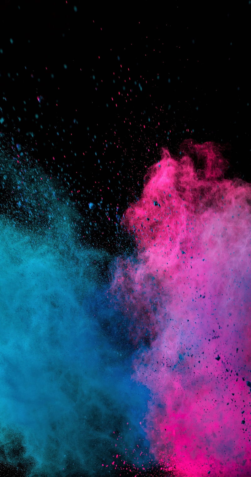 Abstract, black, colorful, dark, paint, rainbow, sky, smoking, space, HD phone wallpaper