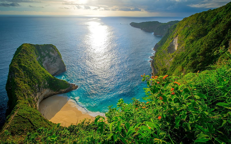 Kelingking Beach, summer travel, beautiful nature, paradise, Nusa Penida,  Indonesia, HD wallpaper | Peakpx