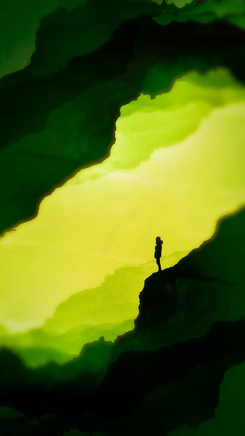 Lime Isolation, dope, green, ink, lime, style, surreal, HD phone wallpaper