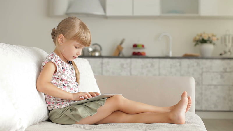 Little girl, kid, ipad, fair, nice, people, beauty, hand, child, Belle, bonny, leg, seat, comely, lying, pure, kitchen, baby, cute, sit, girl, feet, princess, pretty, adorable, sightly, sweet, face, lovely, blonde, white, Hair, little, Nexus, bonito, dainty, graphy, pink, childhood, HD wallpaper