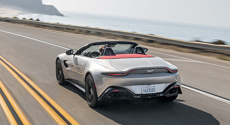 2021 Aston Martin Vantage Roadster (Color: Spirit Silver; US-Spec) - Rear , car, HD wallpaper 2021 Aston Martin Vantage Roadster (Color: Spirit Silver; US-Spec) - Rear , car, HD wallpaper
