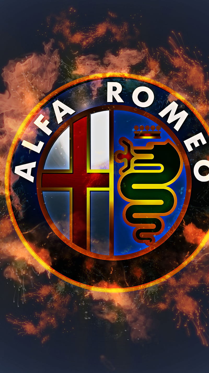 Alfa Romeo Fire Logo , alfa romeo, car, HD phone wallpaper