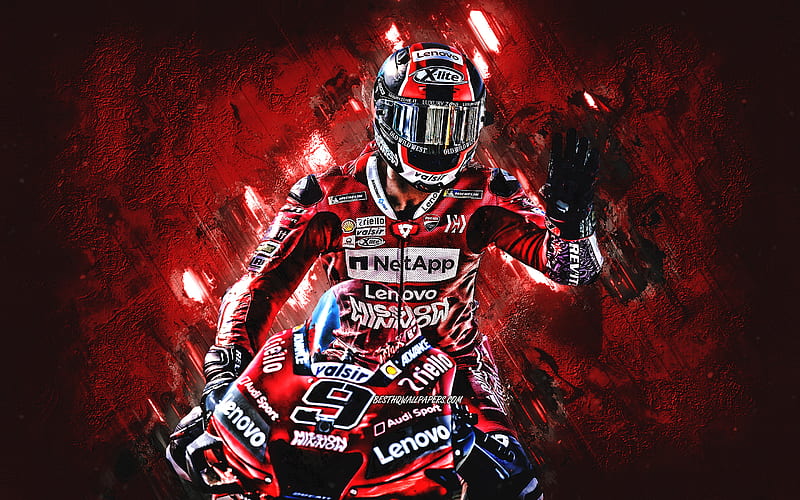 Danilo Petrucci, Italian motorcycle racer, MotoGP, Mission Winnow Ducati Team, Ducati Corse, Ducati Desmosedici, HD wallpaper