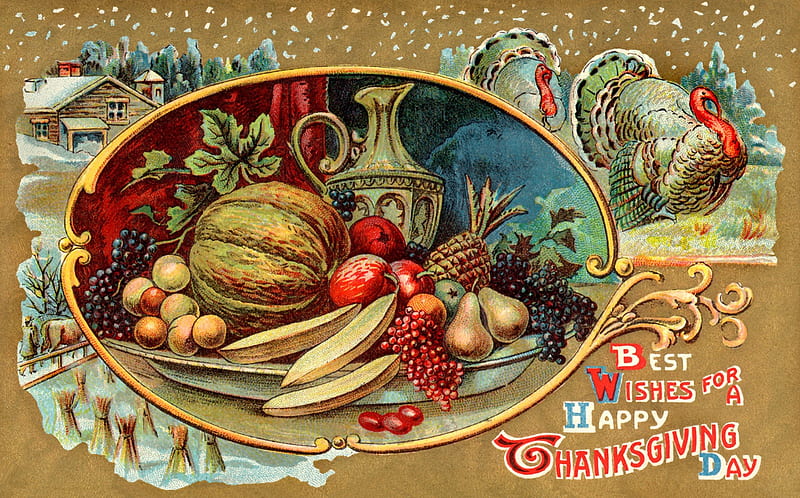 Happy Thanksgiving, fruit, fall, legumes, Autumn, thanksgiving, HD wallpaper