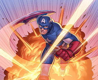Marvel Comic Captain America, HD wallpaper