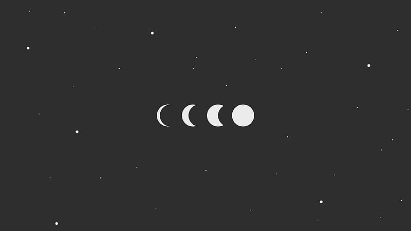 Moons Transitioning, desenho, logo, love, minimal, moon, screen, transition, HD wallpaper
