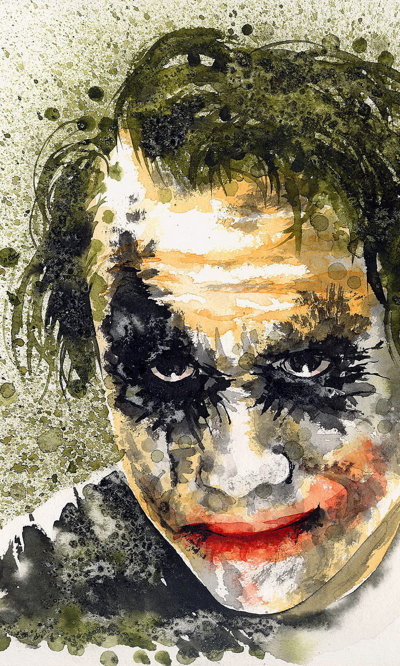 Joker, batman, character, colors, painting, HD phone wallpaper