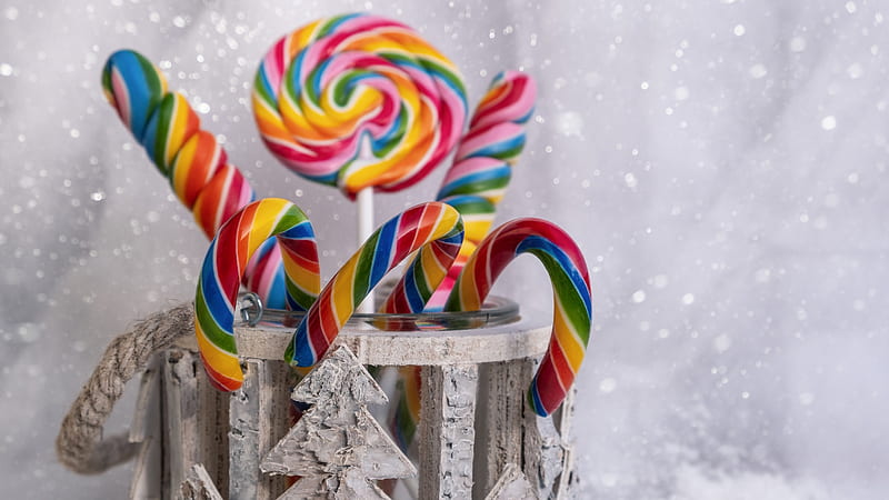 Colorful Candy Canes With White Background Candy Cane, HD wallpaper