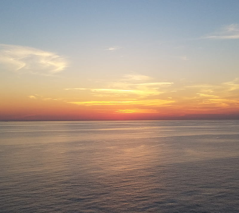 Cruise Sunset, ocean, sunset, HD wallpaper
