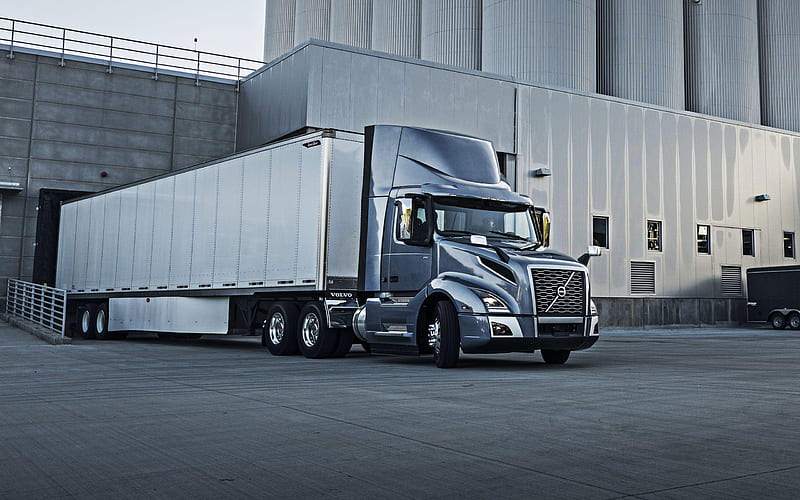 Volvo VNL, 2019, Swedish truck, new gray VNL, trucking concepts, cargo delivery, loading cargo, VNL300, Volvo, HD wallpaper